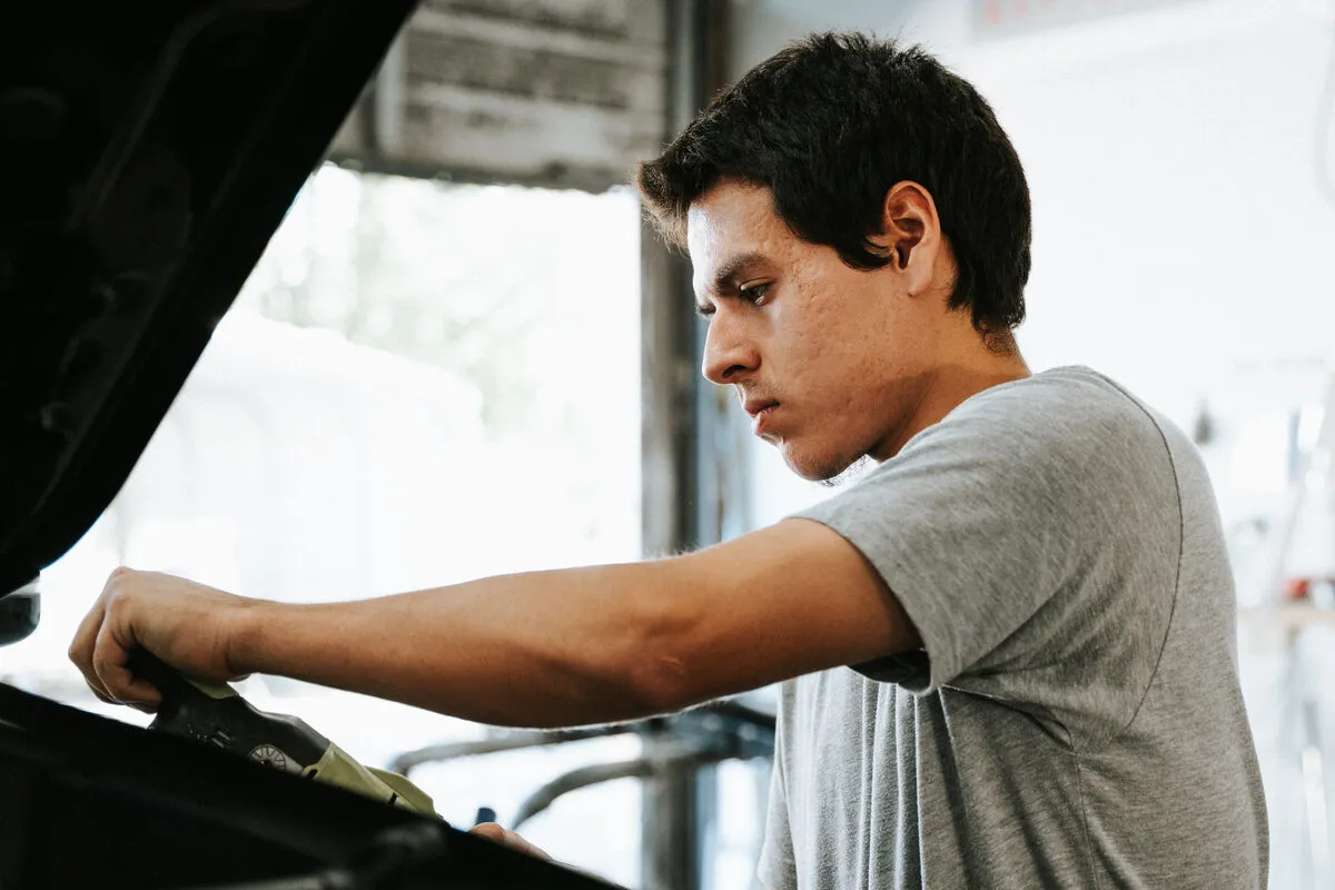 Detailed finishing work on repaired panels